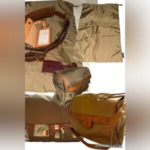 Hartmann Nylon/Leather Brown/Tan Carryon PLUS  Multi Use Messenger Bag LOT!!